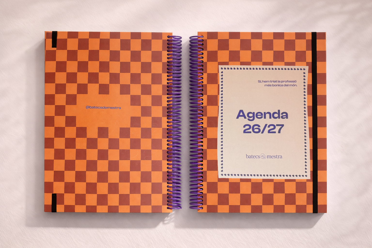 Agenda 26/27 - CUADROS NARANJA/LILA